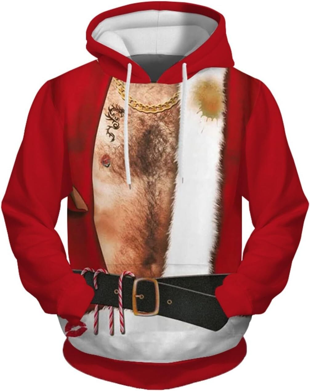 Hoodie for Mens Womens Ugly Christmas Sweaters for Men Funny, Christmas Sweater Men Funny 3D Xmas Graphic Long Sleeve Holiday Party Sweater Graphic