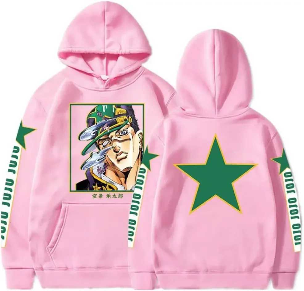 Unisex Kujo Jotaro Hoodie Jonathan Joseph Sweatshirt Pullover JoJo Long Sleeve Anime Hoodie LX241011
