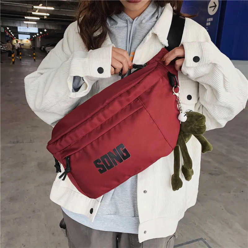 Womens waist bag high-quality nylon chest bag street trend hip-hop Fanny bag shoulder bag unisex outdoor sports belt bag 241008