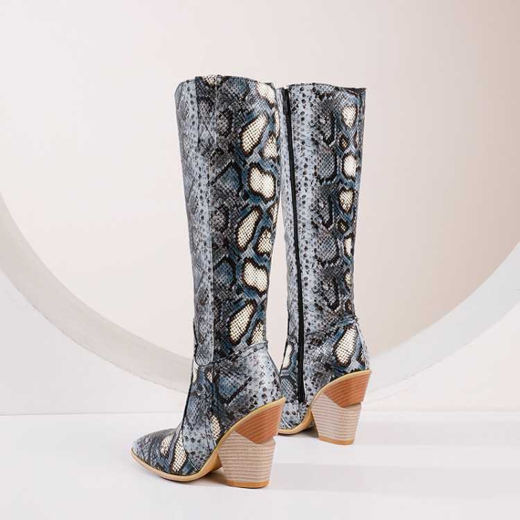 Sexy Pink Martin Boots High-heeled Womens Boots Pink Long Fashion Boots With Thick Heels High Boots 240826