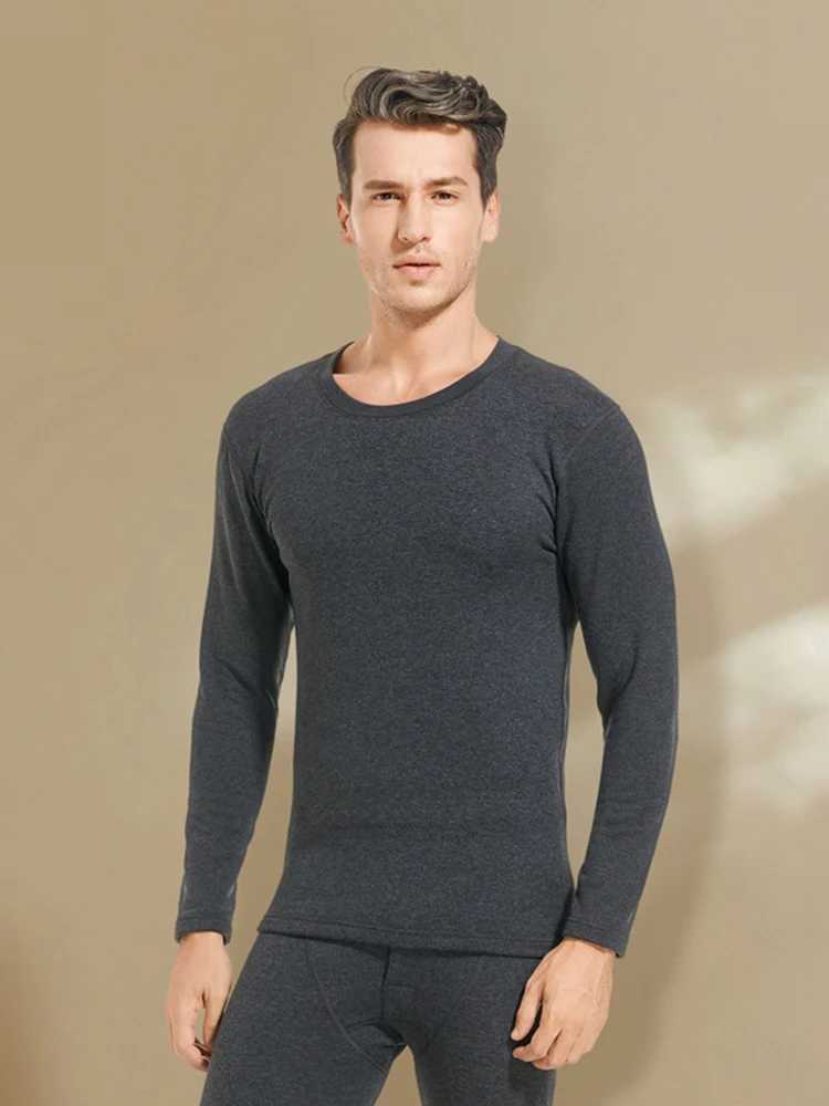 Women's Thermal Underwear Autumn and Winter New Mens Cashmere Silk Soft and Comfortable Warm Underwear Thick Plush Set Suitable for Men and Women