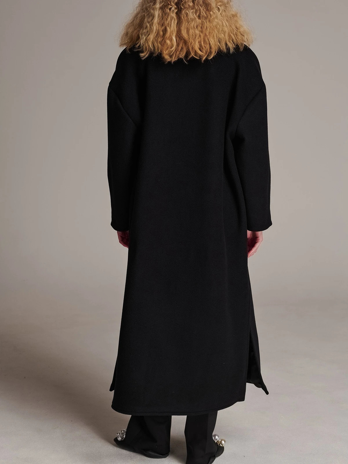 FRENKENwinter coat 2024Womens coatWool coatsouterwearsoversized loosewool blends coatsExtendedCashmereWarm 240930