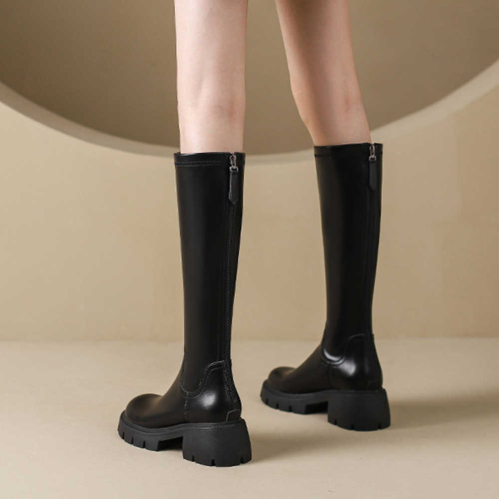 Fashionable Long Martin Boots For Women In Autumn And Winter Fashion Boots The Knee Thick Heel High Sole Knight Boots 240826