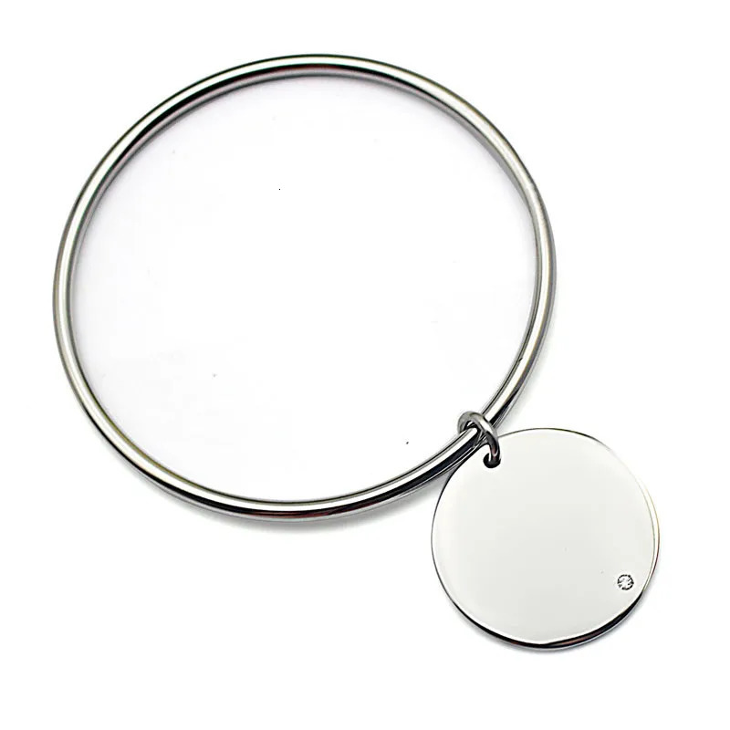 Wholesale 70mm 65mm 60mm diameter circular bracelet Rhinestone circular pendant bracelet stainless steel womens jewelry 241007