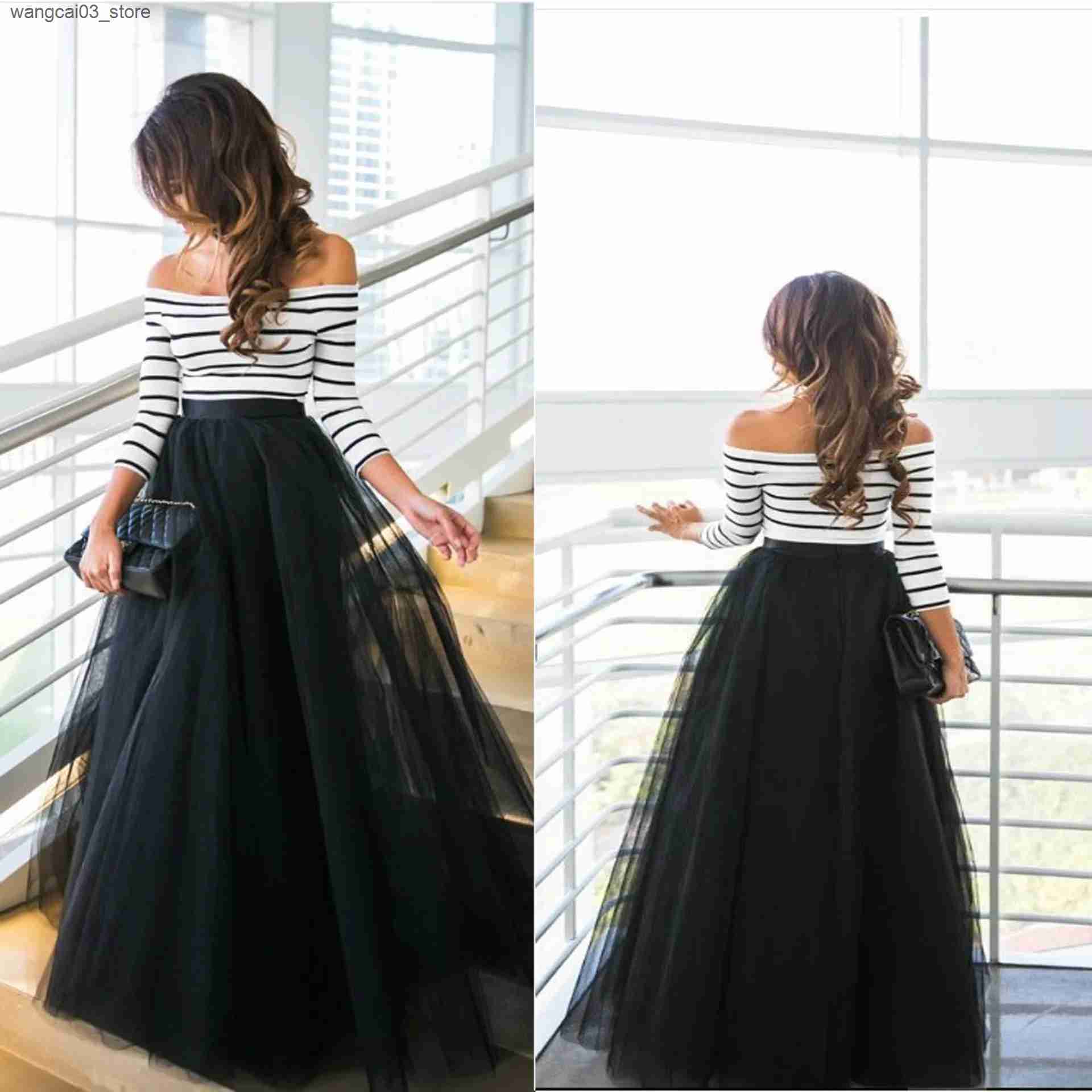 Maternity Dresses Lace Maternity Dresses For Pregnancy Pregnant Clothes Maxi Gown Long Sleeve Shoulderless Stripes Sexy Photo Photography Dresses L240