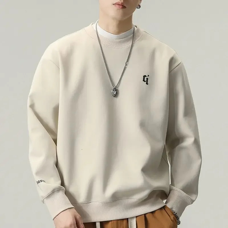 Mens clothing strapless hooded sweatshirt mens sportswear Crewneck round neck top letter black aesthetically warm uned 241011