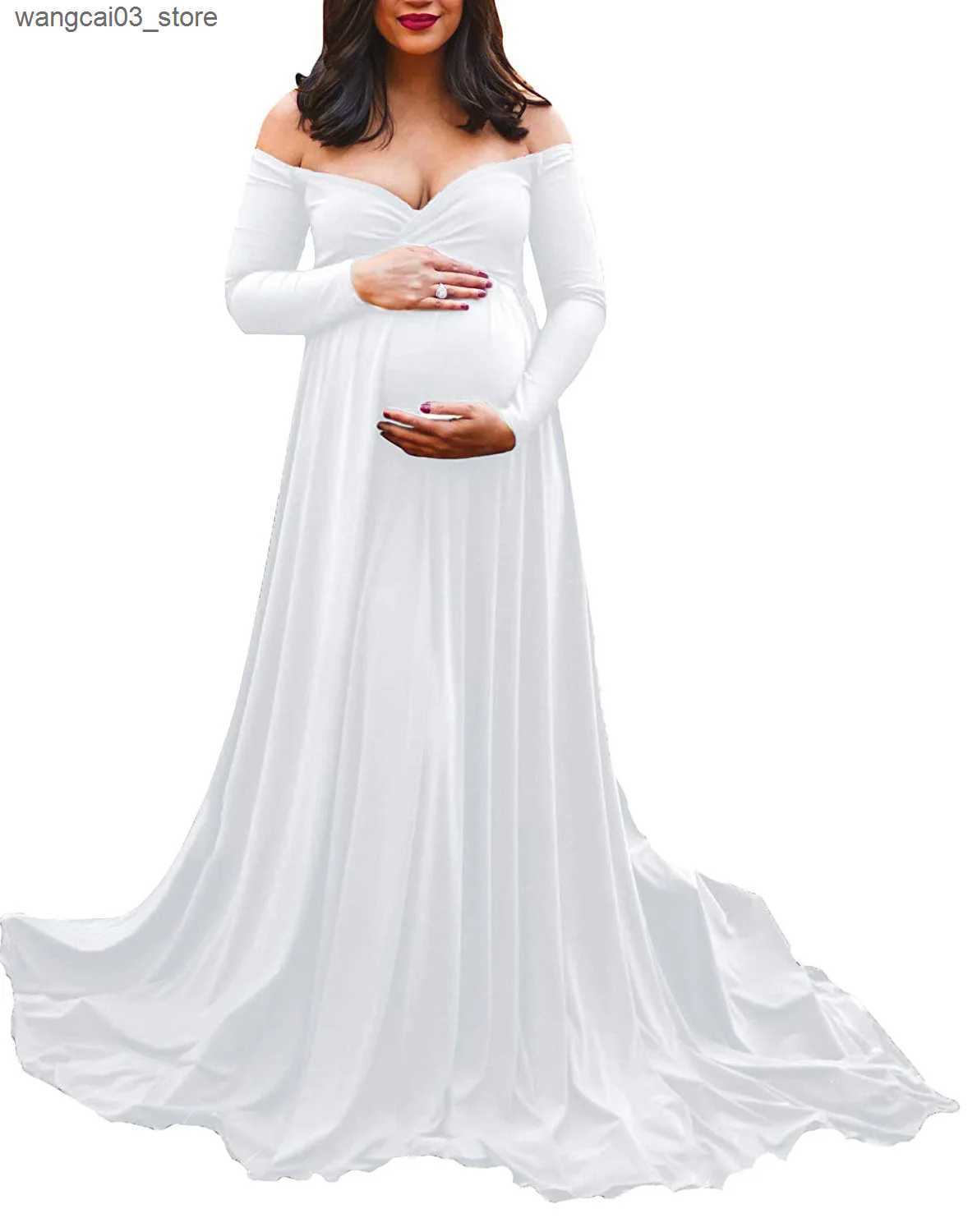 Maternity Dresses Sexy Maternity Dresses for Photo Shoot Pregnant Dress for Pregnant Women Summer Plus Size Dress Pregnancy Clothes Chiffon Dress L240