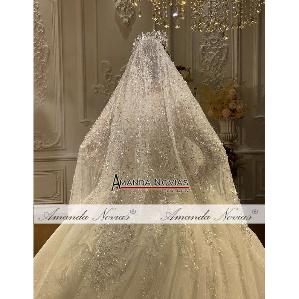 Long Lace Wedding Berta A e Dresses for bride Strapless Glitter Sequins Wedding Dress vestidos de novia Ruched designer bridal gowns