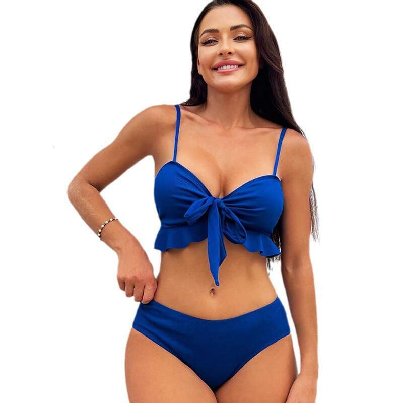 2024 New Split Three Piece Set Conservative Bikini Skirt Mesh Sexy Swimsuit