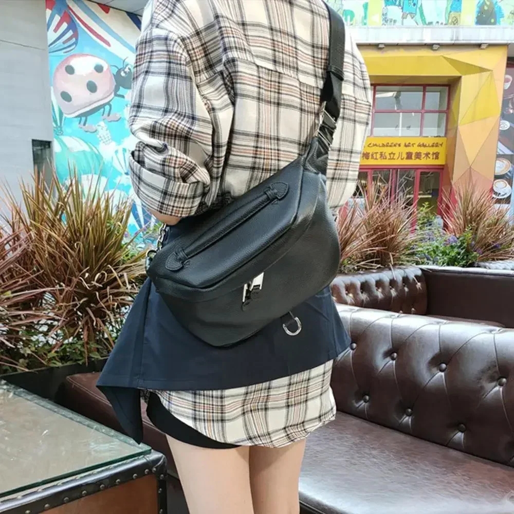 Womens waist bag bag high-quality womens genuine leather bag Fanny bag 241008