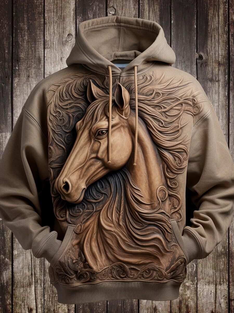 Hoodie for Mens Womens 3D Horse Hoodie Unisex 3D Graphic Printed Hoodies Horse Hoodie Vintage Graphic Shirt Graphic keep warm