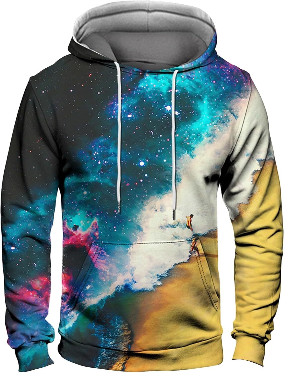 Hoodie for Mens Womens Streetwear Hoodies,Big Tall 3D Novelty Hoodies Pullover Sweatshirt For Men Colorful Tie Dye Hoodie With Pocket Graphic Hoodies 