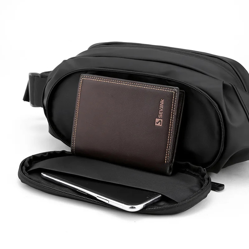 Mens waist bag multifunctional luggage outdoor sports messenger bag splash proof luggage mens phone bag 241008