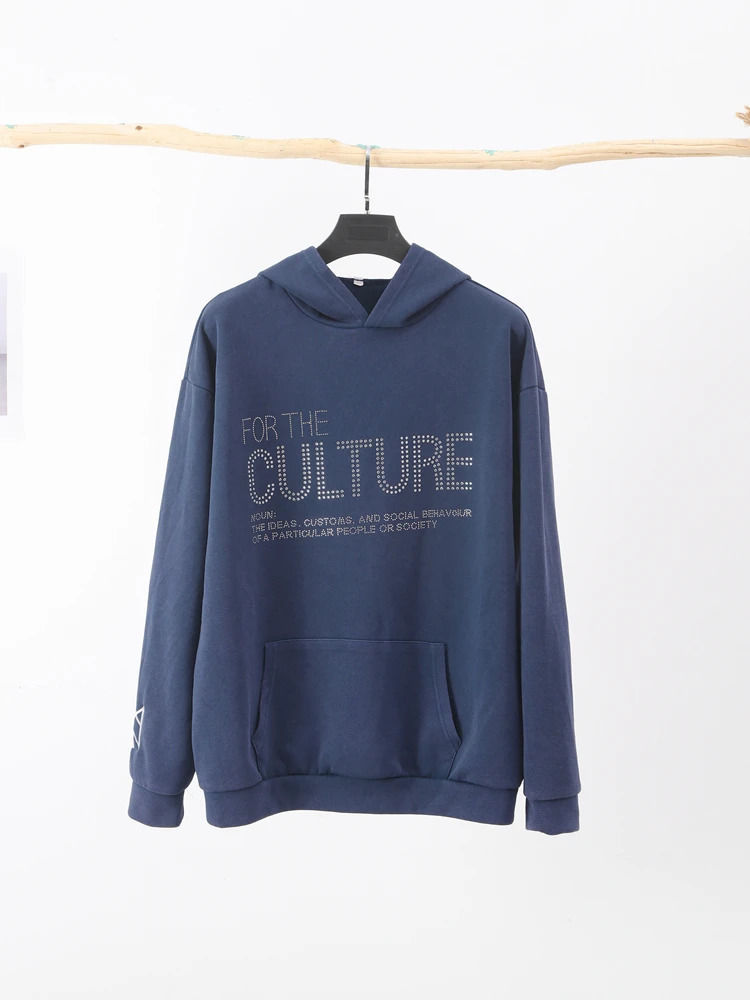 Y2k Hoodie Pullover Womens Autumn US Big Pocket Thick Top Trend Solid High Quality Long Sleeve Sweatshirt 240930