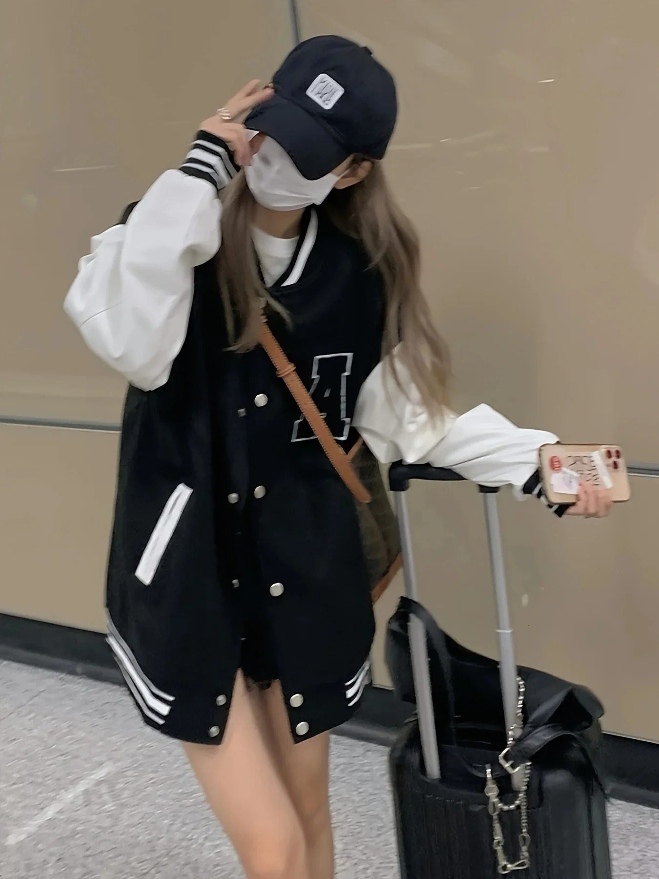 Women Bomber Jackets Fall Winter Fashion Baseball Uniform Oversize Coats Student Couple Harajuku Loose Jacket Streetwear 241011