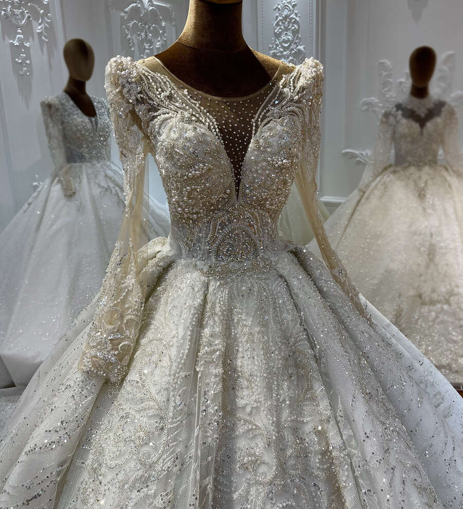 Sparkg Beading Wedding Gowns Amanda Novias 2024