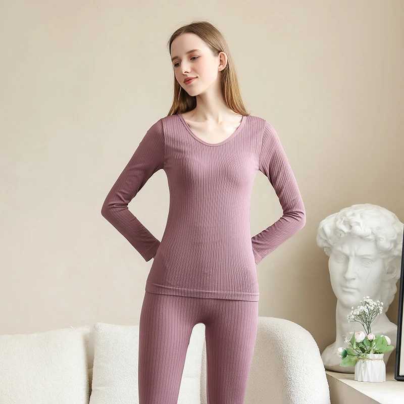 Women's Thermal Underwear Womens Hot Underwear Winter Dress Seamless Thick Warm Underwear Womens Hot Underwear Set Womens Underwear Set 2-piece 2