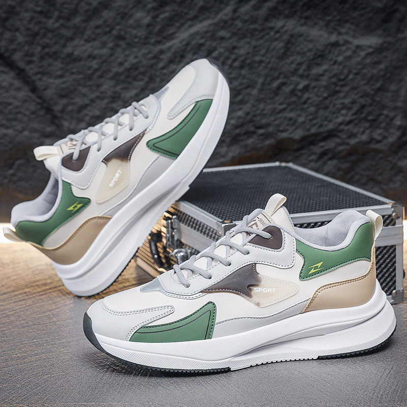 Autumn New Fashionable Thin Breathable Korean Edition Versatile Men's Low cut Sports and Leisure Dad Trendy Shoes