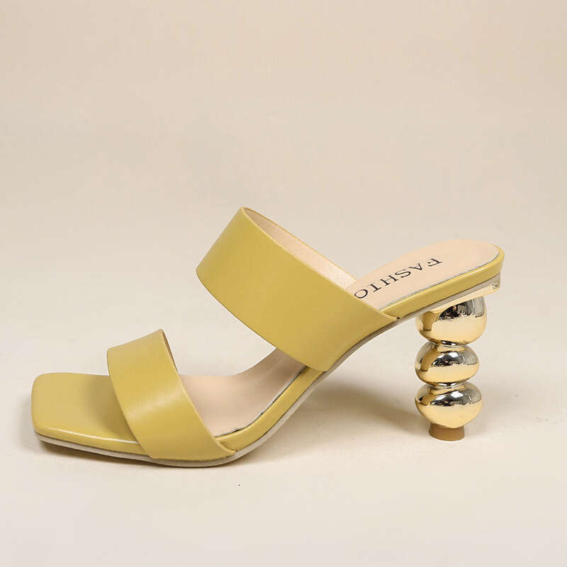 Fashion women slippers Summer New High Heels One line Slippers Shaped Gourd Heel Sandals Large size summer shoes sandals high heels shoes