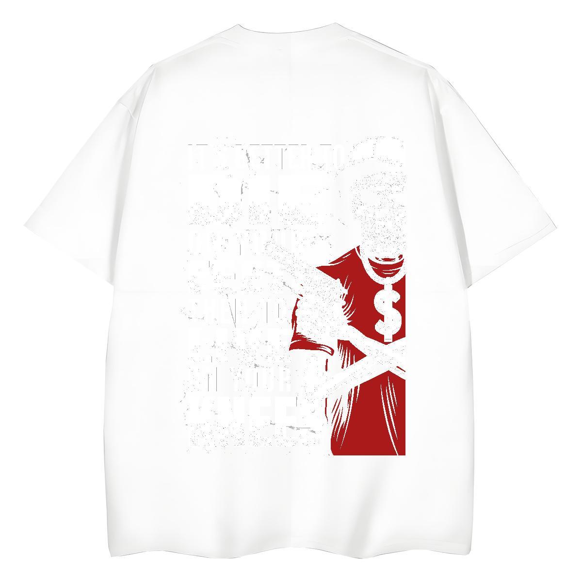 Brand T shirt 230g Pure Cotton Breathable Short Sleeve Summer Casual skull Woman Tshirt Unisex DIY Printed Tees Shirts