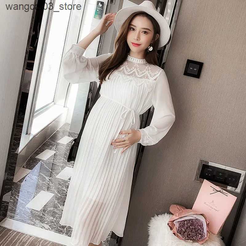 Maternity Dresses New Fashion Maternity Dresses Spring Autumn Long Pregnancy For Pregnant Women Dress Casual Clothes Plus Size L240910