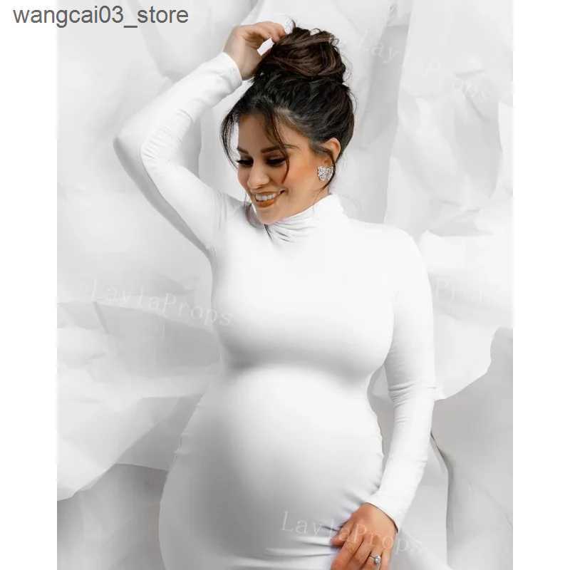 Maternity Dresses Maternity Long Sleeve Dresses For Photo Shoot Pleated Blouson Midi Dress Women Party Photography Pregnant Baby Shower Clothes L24091