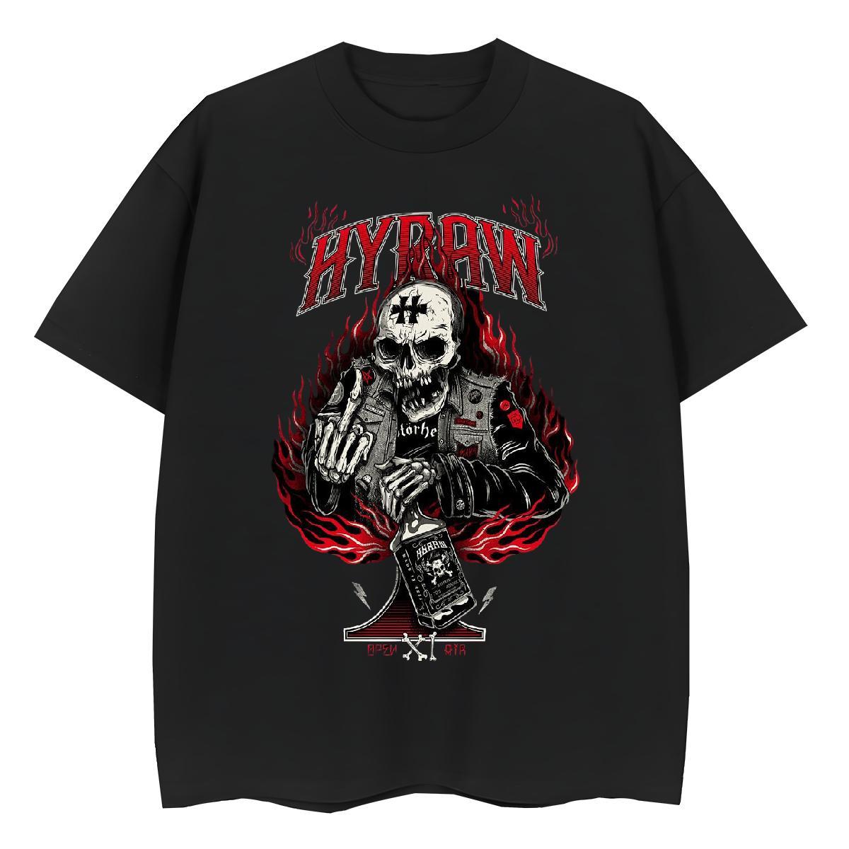 Casual New Womens T Shirts 230g Pure Cotton Breathable Short Sleeve Sports Street Wear skull Unisex Tshirts Brand Skull Tops Shirt