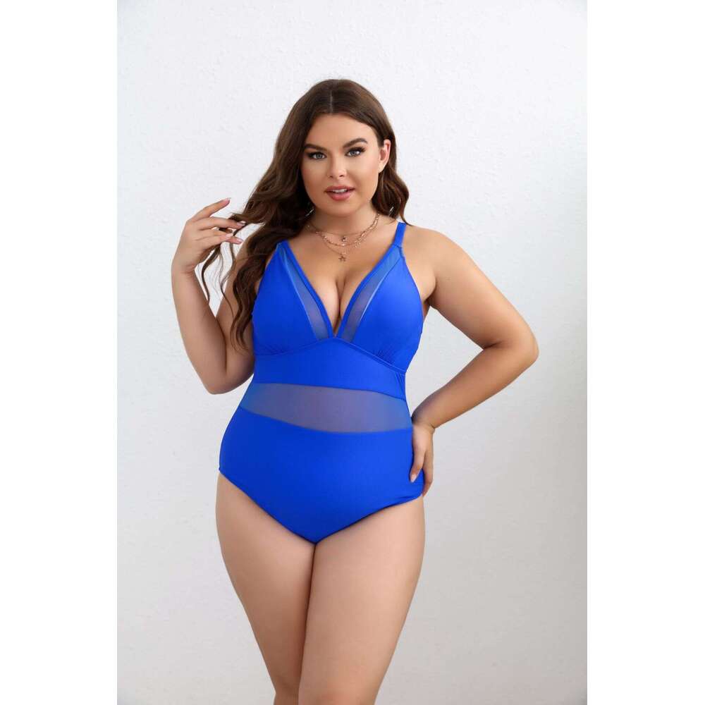 Women's Conservative Backless Bikini In Plus Size One-Piece Swimsuit