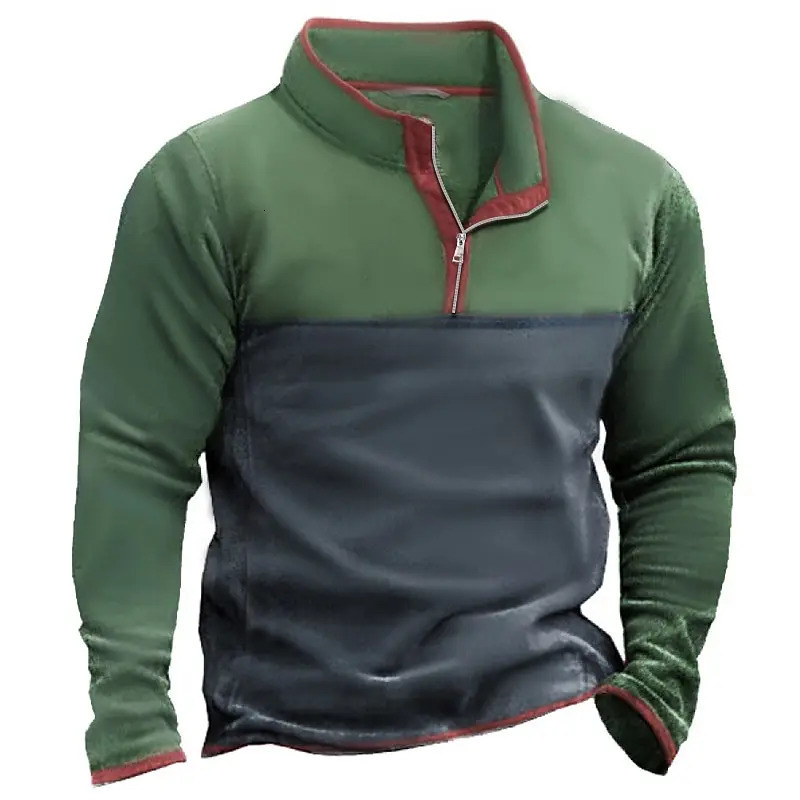 Casual Simplicity Style Half Zip Long Sleeve Sweatshirts Autumn Vintage Clothes Fashion Stand Collar Loose Tops Daily Pullover 241011