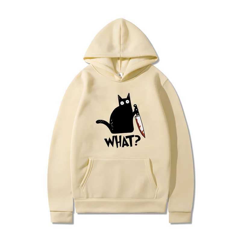 2024 Fun Print Killer Cat Cute Hoodie Men Women Fashion New Style Cotton Long Sleeve Hooded Clothing Oversized XS-3XL Hoodies LX241011