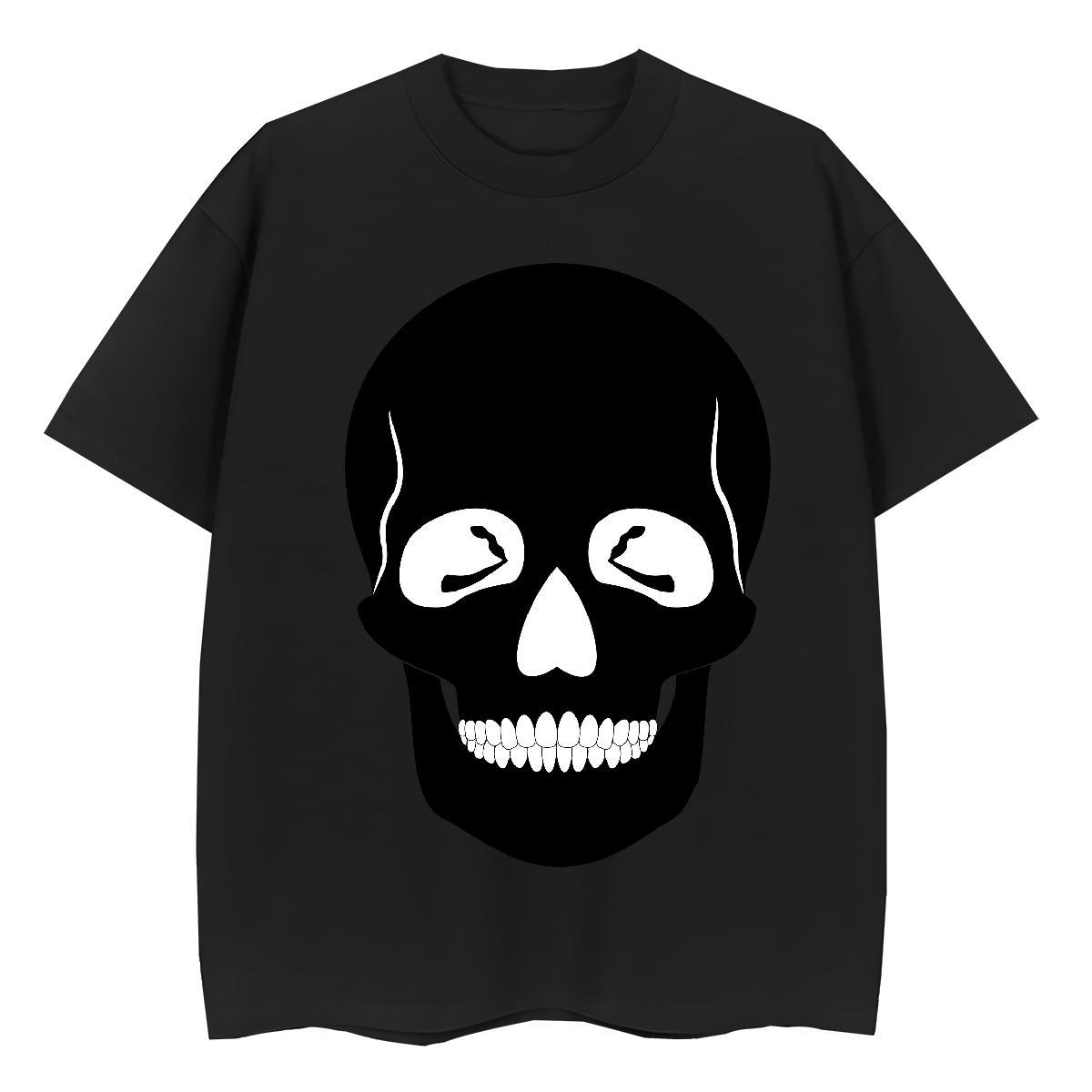 Designer T-Shirts 230g Pure Cotton Breathable Soft Home Outdoor skull Couples T Shirts Free Shipping Custom Print Oversized Wear