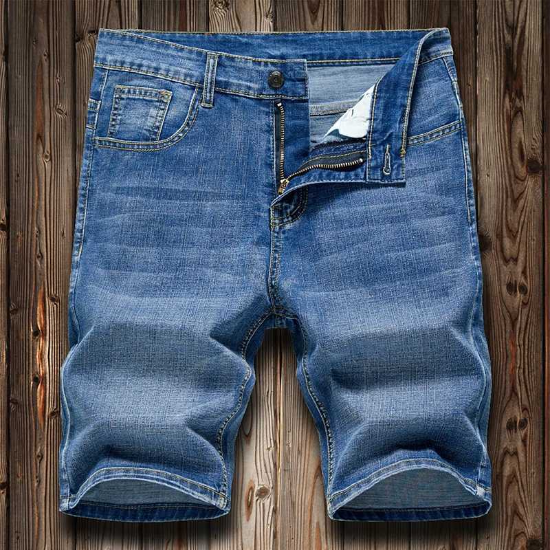 4 classic styles of mens ultra-thin denim shorts for summer new business fashion ultra-thin elastic shorts for casual men W241010