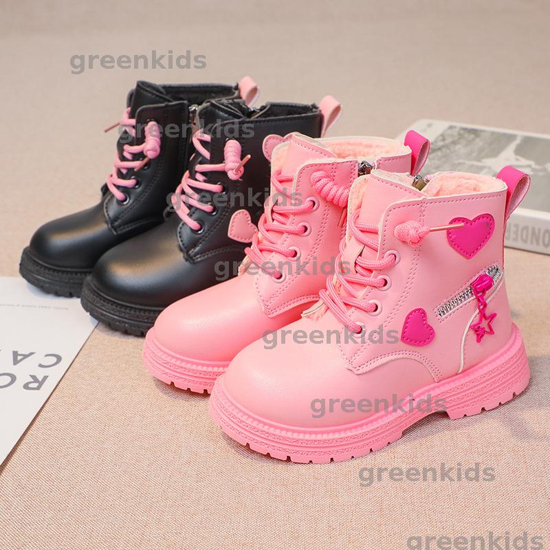 Designer Kids Leather Boots, Zipper Lace Up Fashion Shoes for Boys Girls dh5727163
