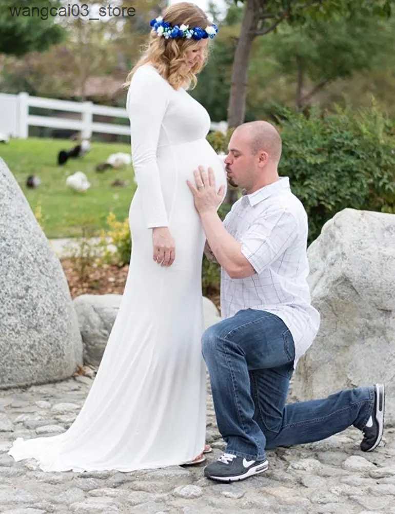 Maternity Dresses New Shoulderless Maternity Dresses Photography Props Sexy Black Green Gown For Pregnant Women Long Pregnancy Dress Photo Shoots L240