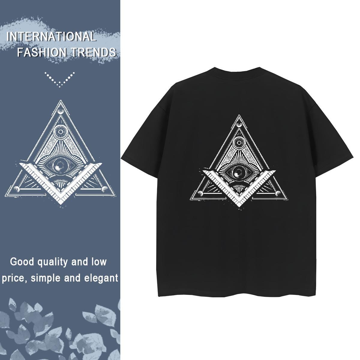 Stylist T Shirt For Woman 100% Cotton 230g Crew Neck Street Wear eye of the devil Womens Tshirts Nice Oversized Tops Shirt