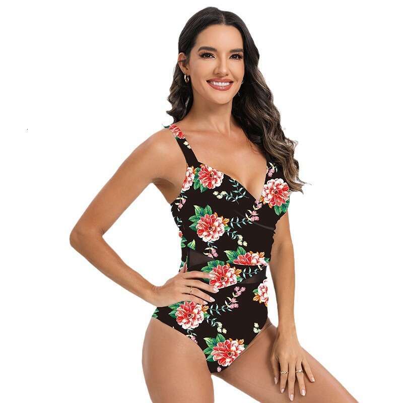 Quick Drying New Printed One-Piece Swimsuit Backless Protection Super Spicy Bikini