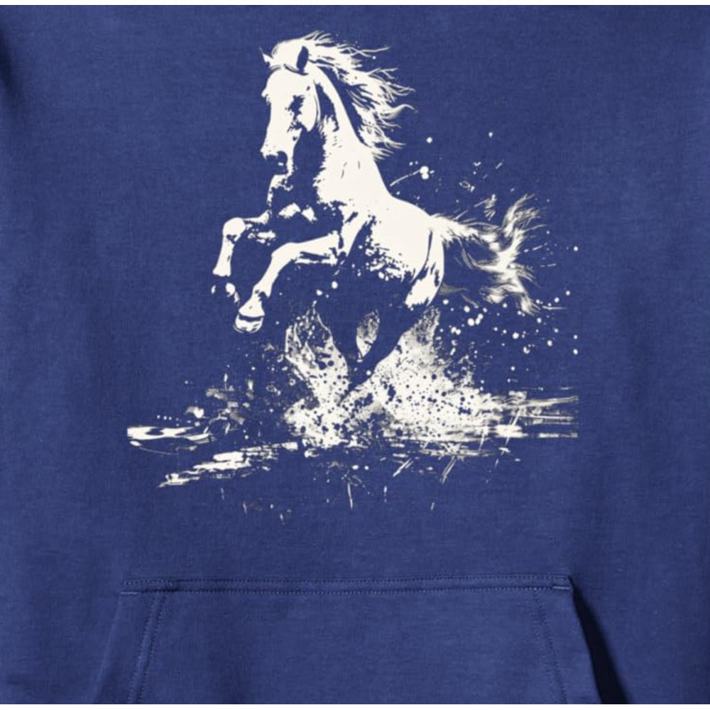 Hoodie for Mens Womens Horse Graphic Artistic Splash Design For Equestrian Lovers Pullover Hoodie Graphic Hoodies sweatshirt Pullover Long Sleeve