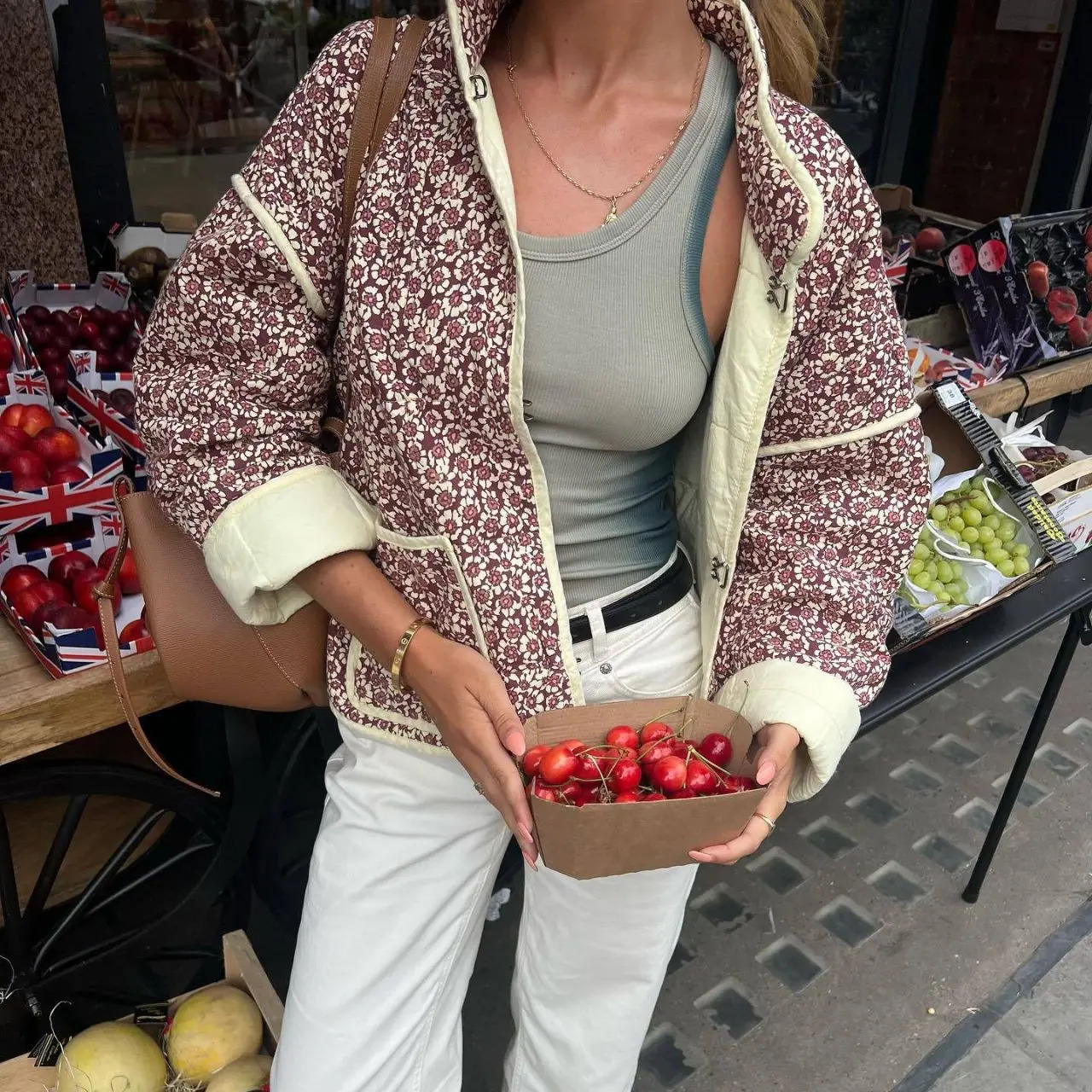 2024 Arrive Jackets Autumn and Winter Parkas Styles Printed Womens Cottonpadded Clothing 240930