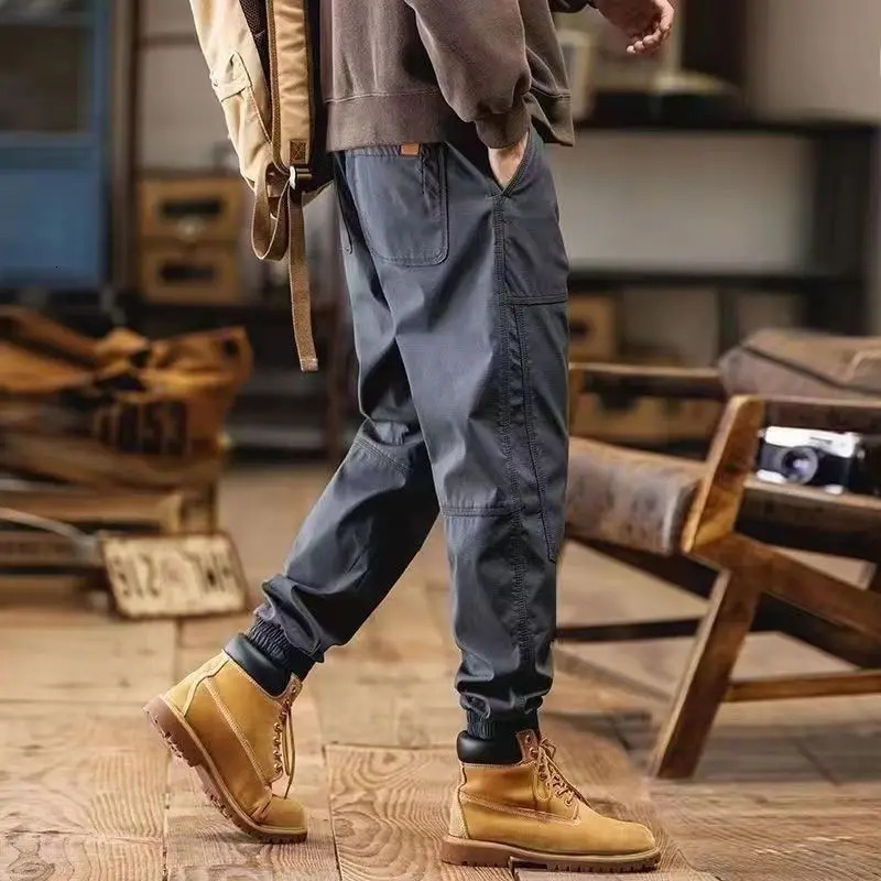Mens Spring and Autumn Trend Retro Street Clothing Commodity Pants Y2K Casual Pocket Cotton Loose Mens Pantalones Hombre 241007