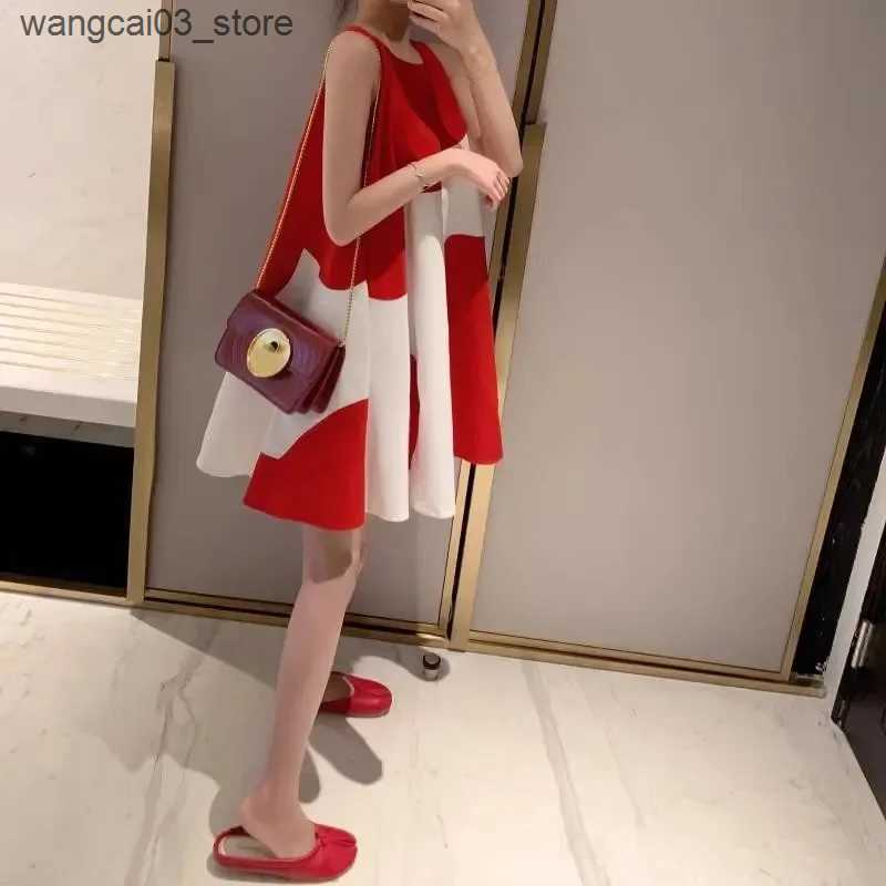Maternity Dresses Maternity Dress Summer Korean Version Loose Maternity Dress Summer Long Holiday Pregnant Women dress Maternity Clothings L240910 L24