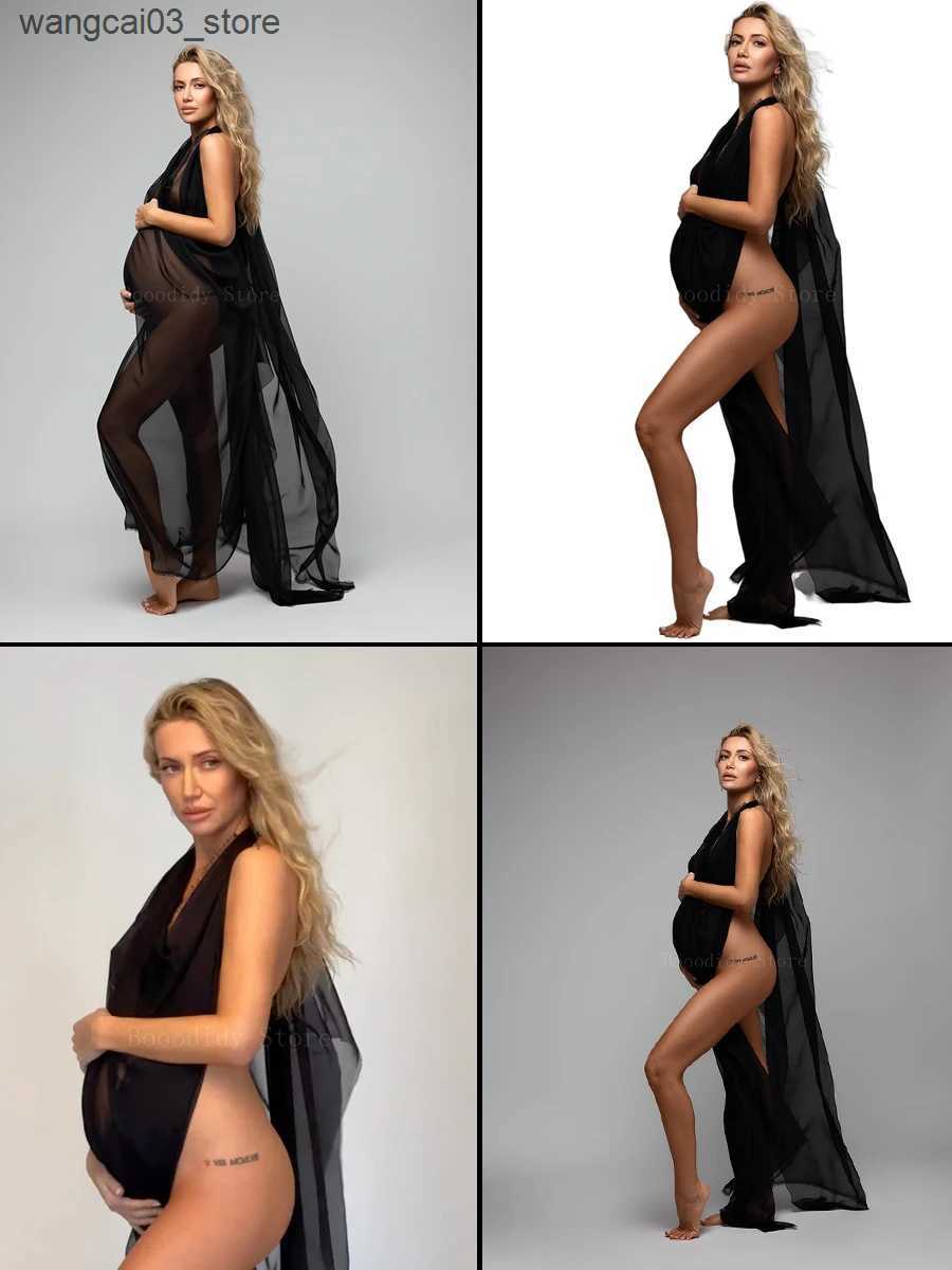 Maternity Dresses Maternity Dress Stylish Maternity Fishnet Long Top for Photography Maternity Photography Essential for Professional Looks L240910