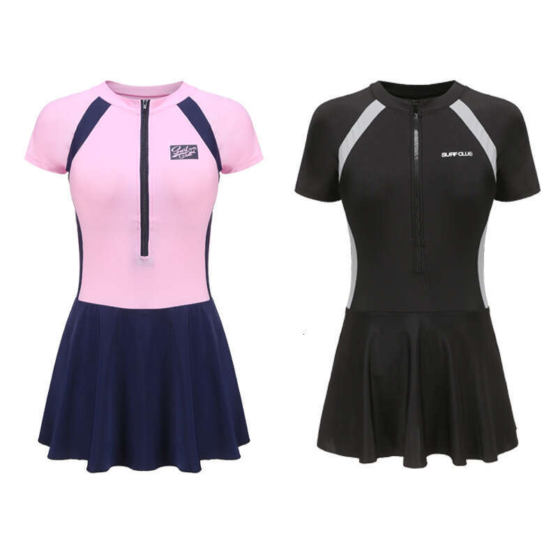 Sports For One-Piece Conservative Body Covering And Slimming In Instagram Style Professional Women's Large Hot Spring Swimsuit