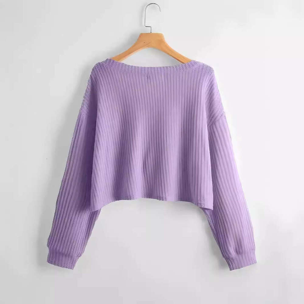 New Fall/Winter 2024 pullover V-neck loose long-sleeved lazy Christmas knitwear