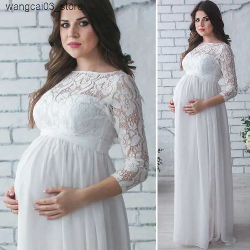 Maternity Dresses Puococo Pregnant Mother Dress Maternity Photography Props Women Pregnancy Clothes Lace Dress For Pregnant Photo Shoot Clothing L2409