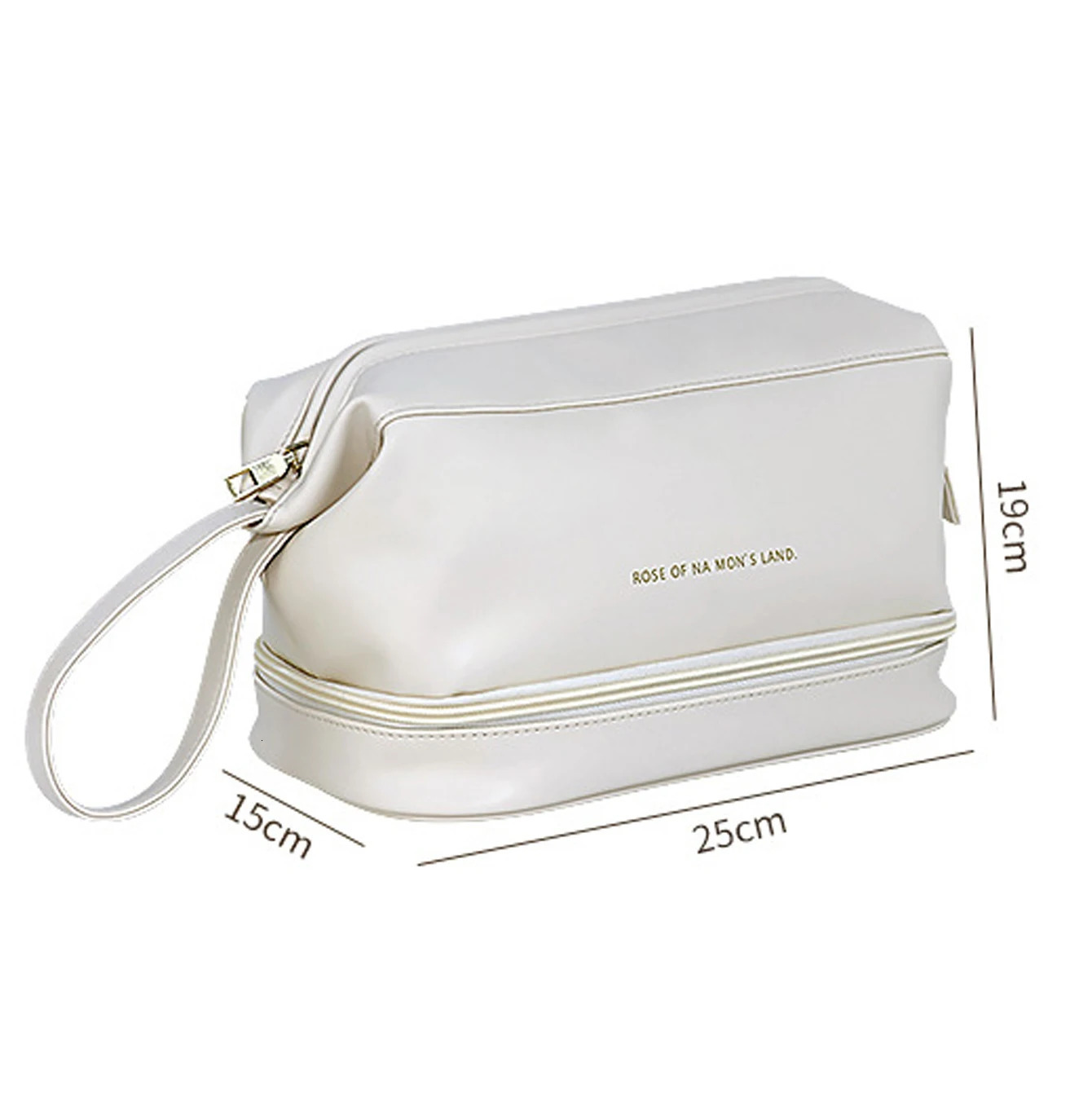 Waterproof PU travel zipper portable makeup bag toilet storage organizer multifunctional double-layer thick makeup bag 241008