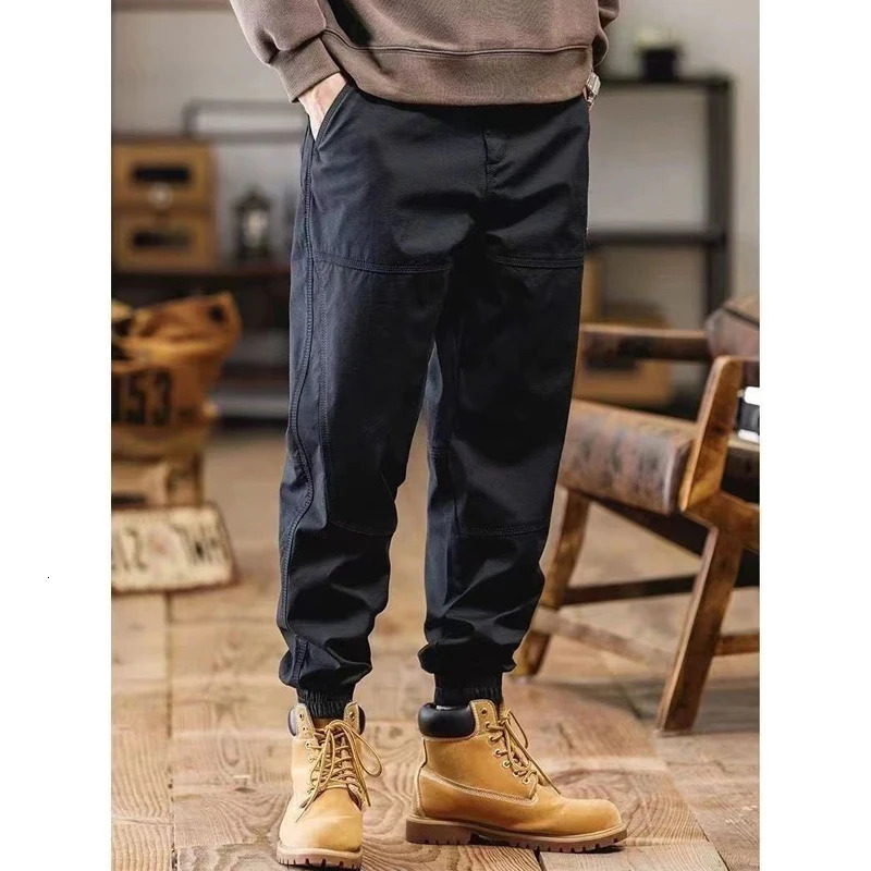 Mens Spring and Autumn Trend Retro Street Clothing Commodity Pants Y2K Casual Pocket Cotton Loose Mens Pantalones Hombre 241007