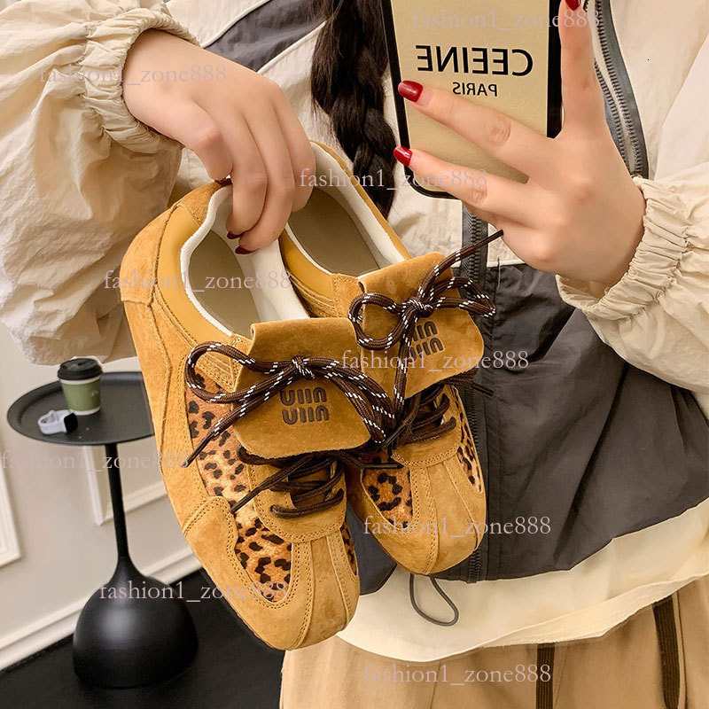Retro designer shoes designer womens shoe luxury versatile casual campus sports board shoes trend flat bottomed leopard print training simple fashion 