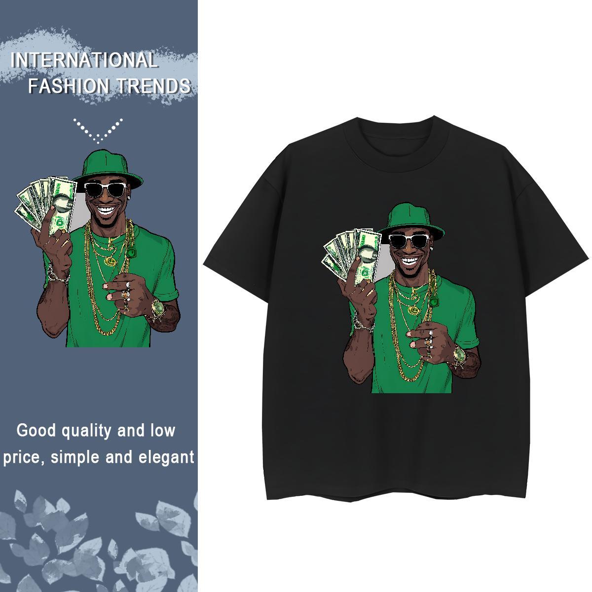 New Arrival T-Shirts for Women 100% Cotton 230g Breathable Soft Casual Beach money Woman Tshirt Lady Custom Print Plus Size Tshirts