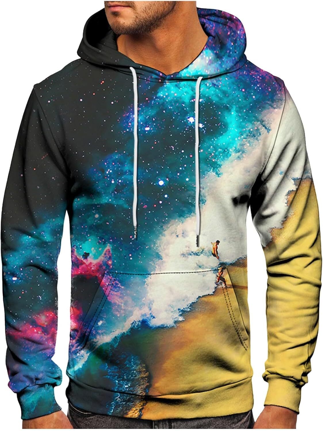 Hoodie for Mens Womens Streetwear Hoodies,Big Tall 3D Novelty Hoodies Pullover Sweatshirt For Men Colorful Tie Dye Hoodie With Pocket Graphic Hoodies 