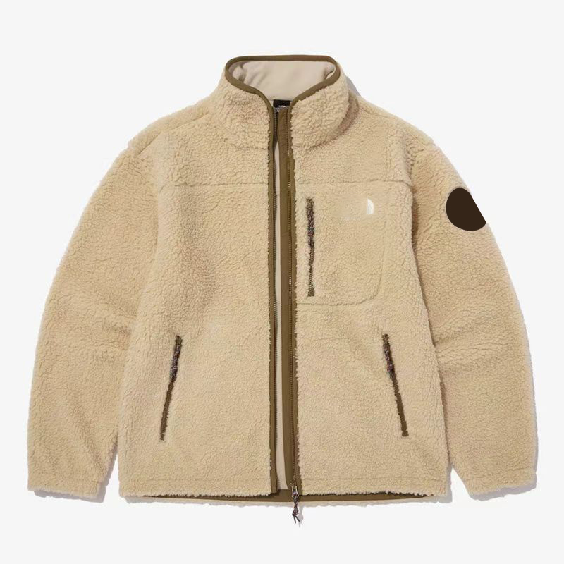 Winter Jacket Designer Lamb Coat Reversible Wear Embroidered Standing Collar Warm jacket Men Thickened Jackets Women Hoodie